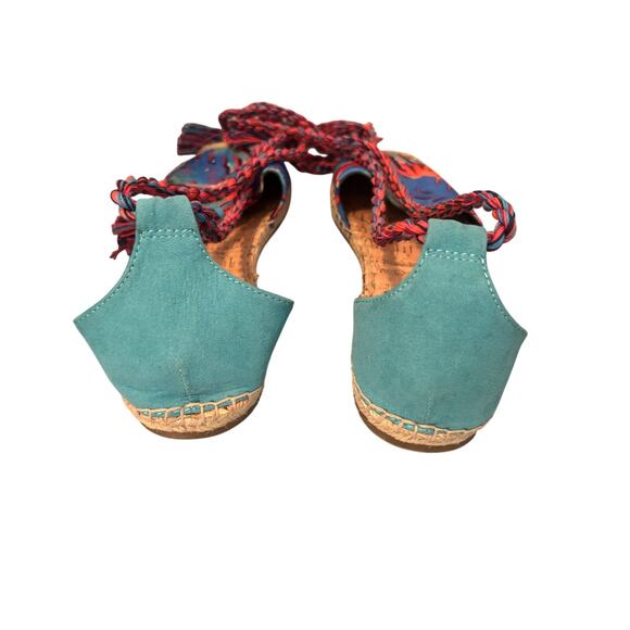 Circus by Sam Edelman size 11M Lenora Espadrille Sandals Ankle Wrap Tropical - Picture 3 of 7